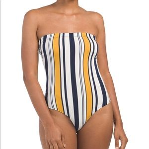 NWT Urban Rose Stripe Strapless Tube Bodysuit Sz L